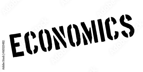 Economics rubber stamp. Grunge design with dust scratches. Effects can be easily removed for a clean, crisp look. Color is easily changed.