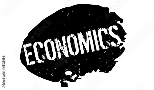 Economics rubber stamp. Grunge design with dust scratches. Effects can be easily removed for a clean, crisp look. Color is easily changed.