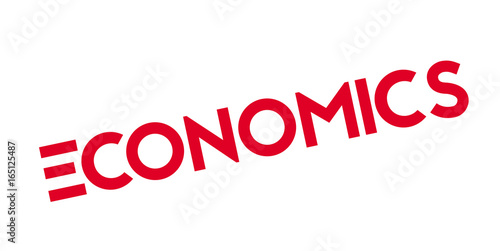 Economics rubber stamp. Grunge design with dust scratches. Effects can be easily removed for a clean, crisp look. Color is easily changed.
