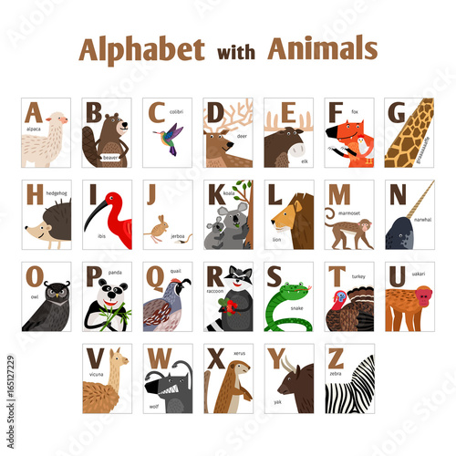 Alphabet with animals