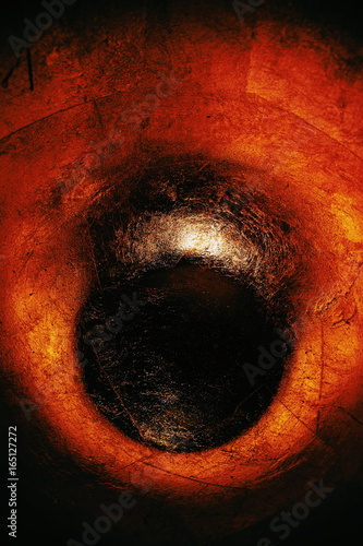 Abstract fire bronze golden close-up 
