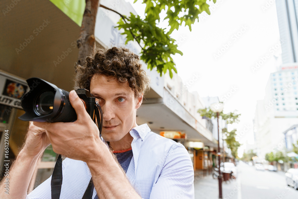 Male photographer taking picture Male photographer taking picture