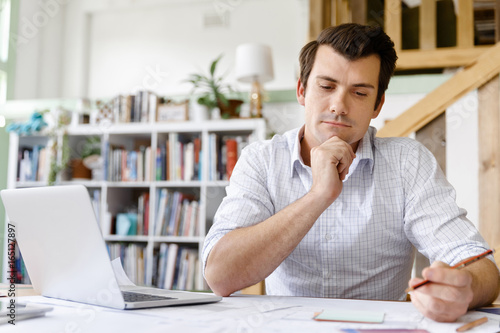 Male architect in office