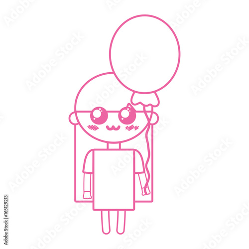 silhouette beauty girl with heart balloons and hairstyle design