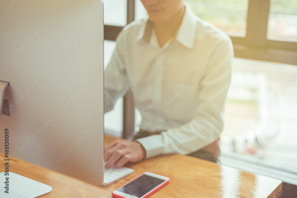 business man working in his company, business concept business man working in his company, business concept