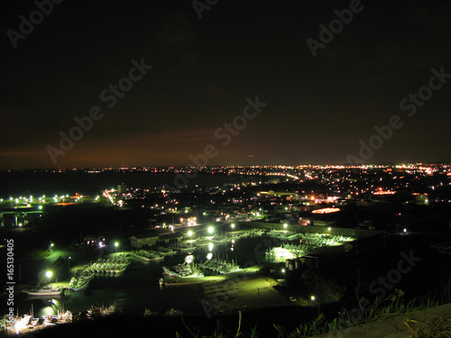 飯岡港の夜景