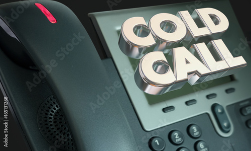 Quadro su tela Cold Call Telephone Selling Telemarketing 3d Illustration