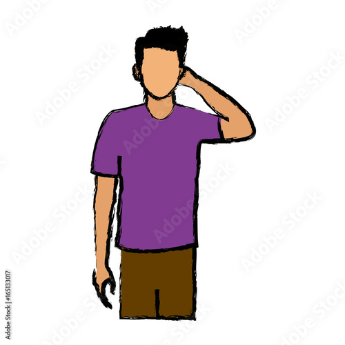 young man avatar character people design