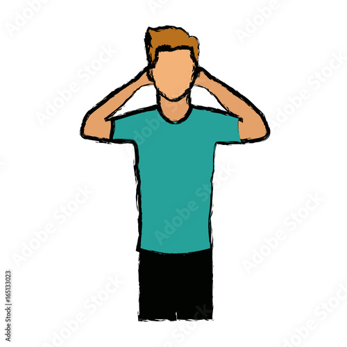 young man avatar character people design