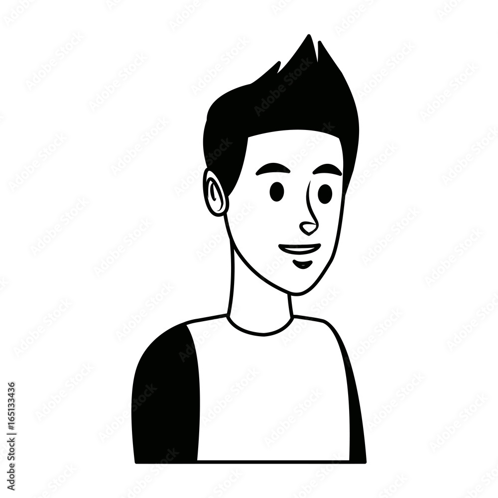 young man avatar character people design young man avatar character people design