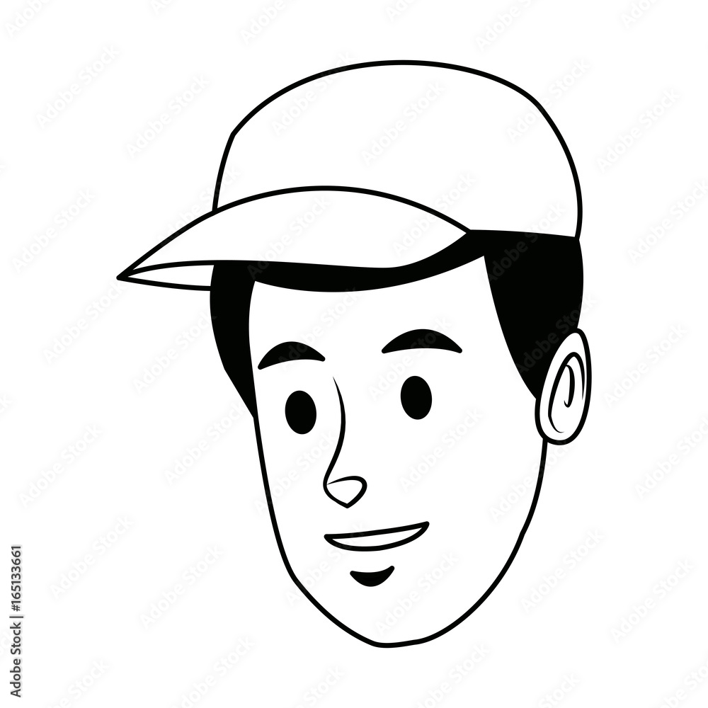portrait man delivery face character person