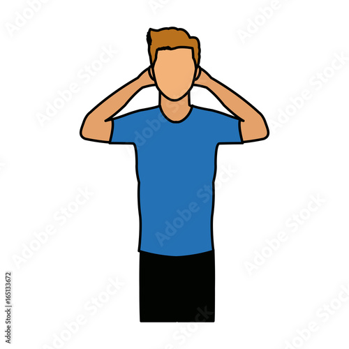 young man avatar character people design