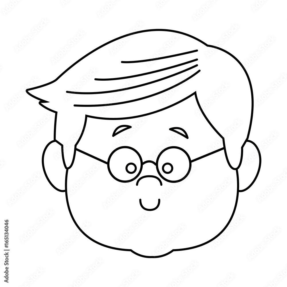 profile man face character person head cartoon profile man face character person head cartoon