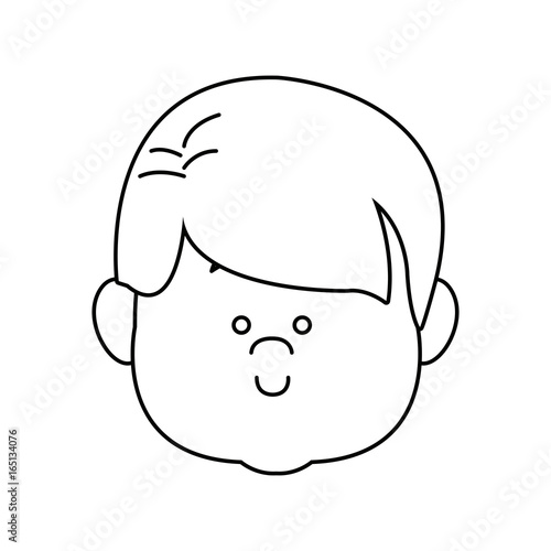 little boy face smile expression cartoon kid