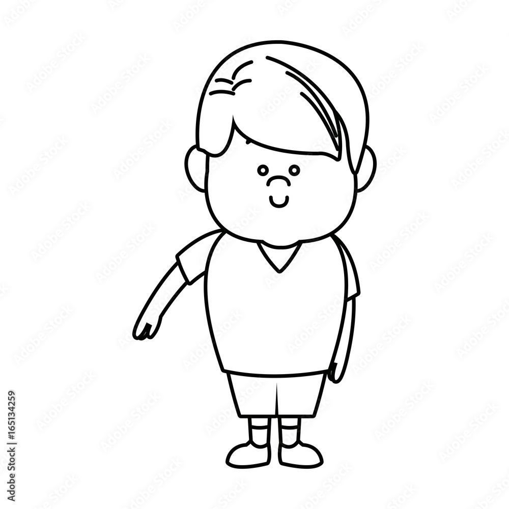 little boy cartoon character cute kid standing little boy cartoon character cute kid standing