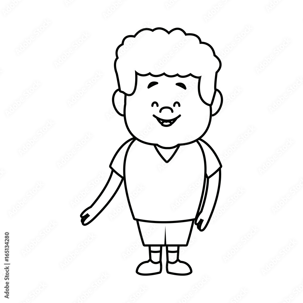 little boy cartoon character cute kid standing little boy cartoon character cute kid standing