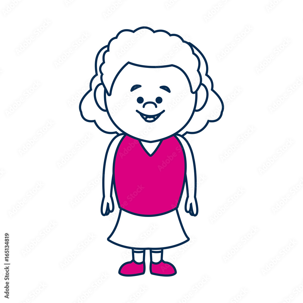 cartoon woman skirt and shirt clothes standing cartoon woman skirt and shirt clothes standing