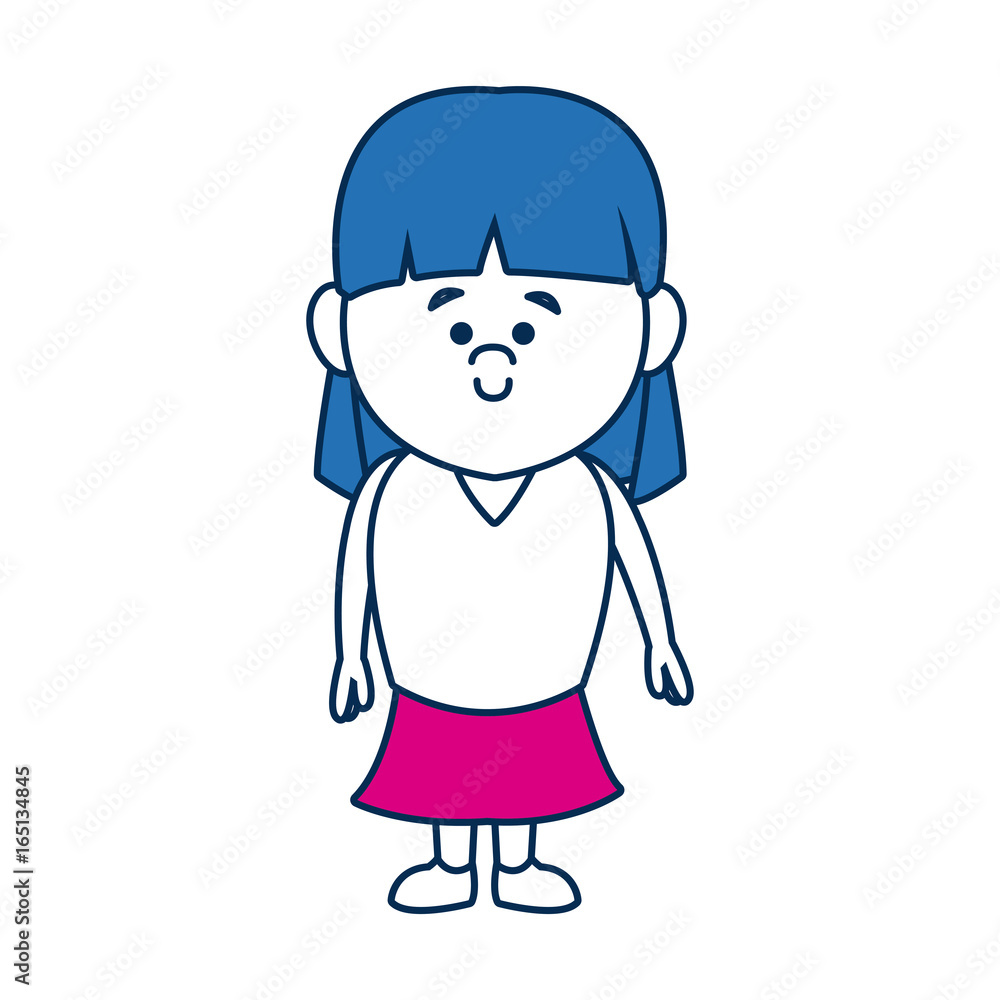 cute little girl smiling character kid cute little girl smiling character kid
