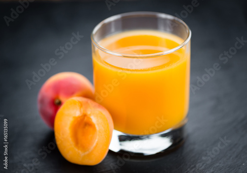 Apricot Juice (selective focus, close-up shot)