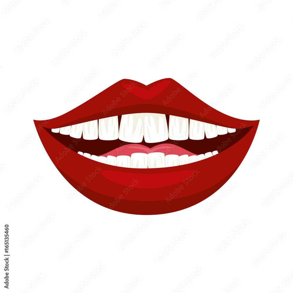 mouth smiling icon over white background vector illustration mouth smiling icon over white background vector illustration