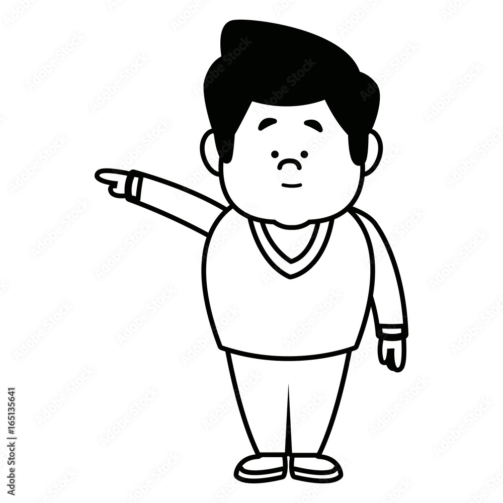 Fototapeta premium man male cartoon standing senior person character