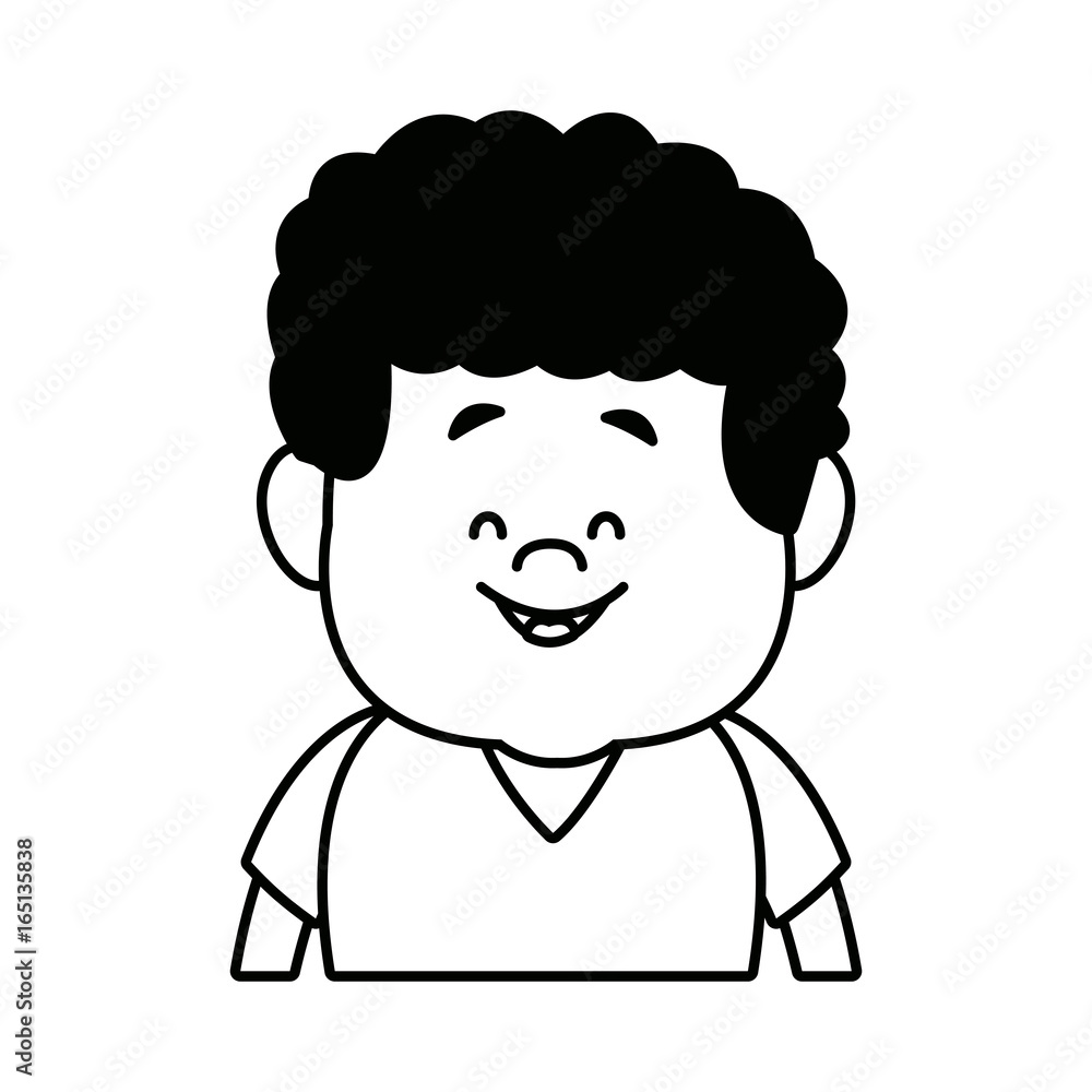 portrait young boy cartoon person front view portrait young boy cartoon person front view