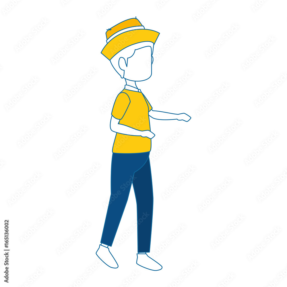 man wearing a typical dress icon over white background colorful design vector illustration