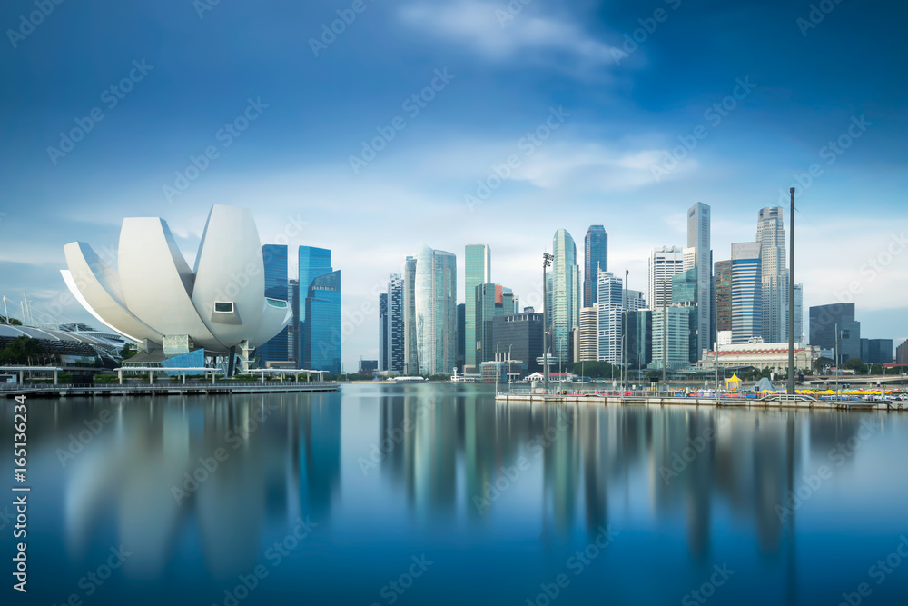 Singapore skyline - obrazy, fototapety, plakaty 