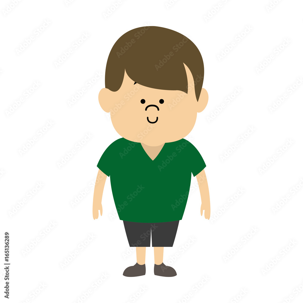 standing young boy kid cartoon male image
