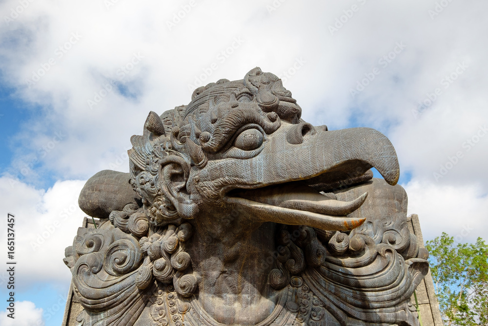 Mythical being statue of Garuda in Garuda Wisnu Kencana cultural park of Bali