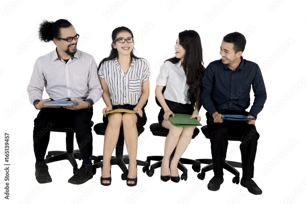 Business people waiting for job interview Business people waiting for job interview