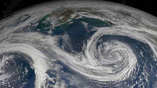 Hurricane storm seen from satellite. Elements of this image furnished by NASA