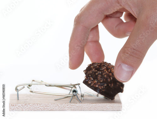 Obraz na płótnie Chocolate addiction and health diet concerns w salonie