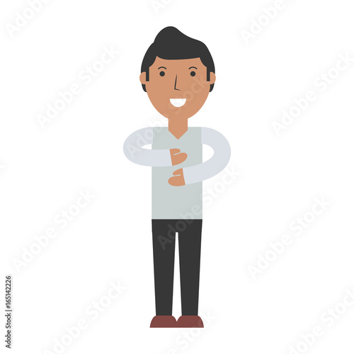 Young man cartoon photo