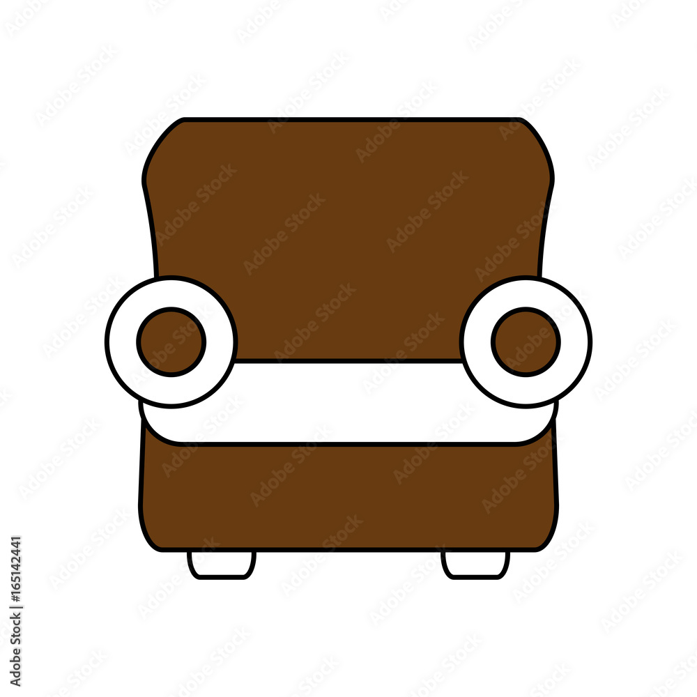 Fototapeta premium one seat couch or sofa icon image