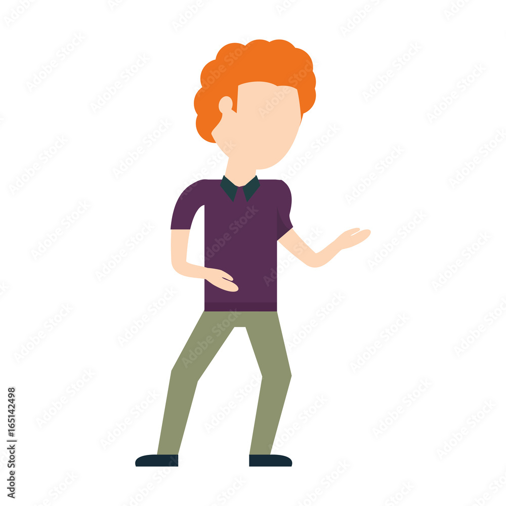 Young man cartoon Young man cartoon