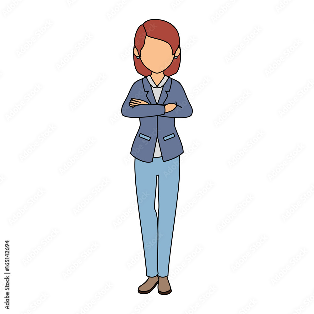 avatar woman standing and wearing casual clothes icon over white background colorful design vector illustration avatar woman standing and wearing casual clothes icon over white background colorful design vector illustration