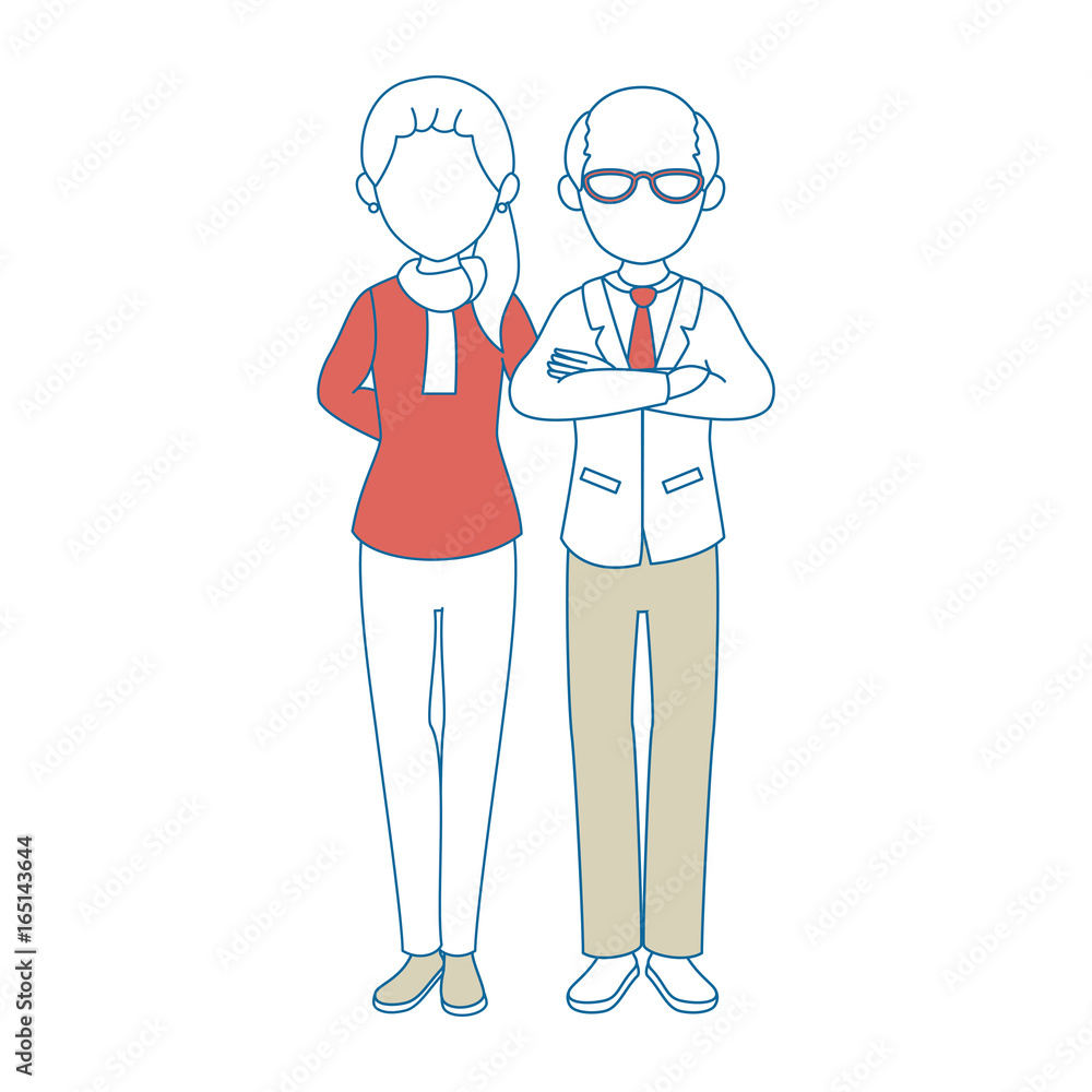 avatar couple with casual clothes icon over white background colorful design vector illustration avatar couple with casual clothes icon over white background colorful design vector illustration