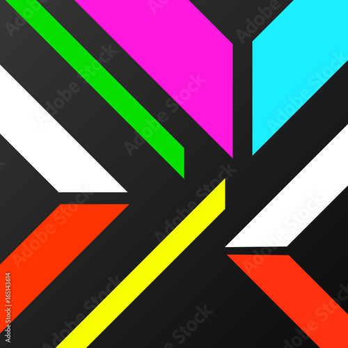 Abstract background with colorful geometric lines. Vector backdrop