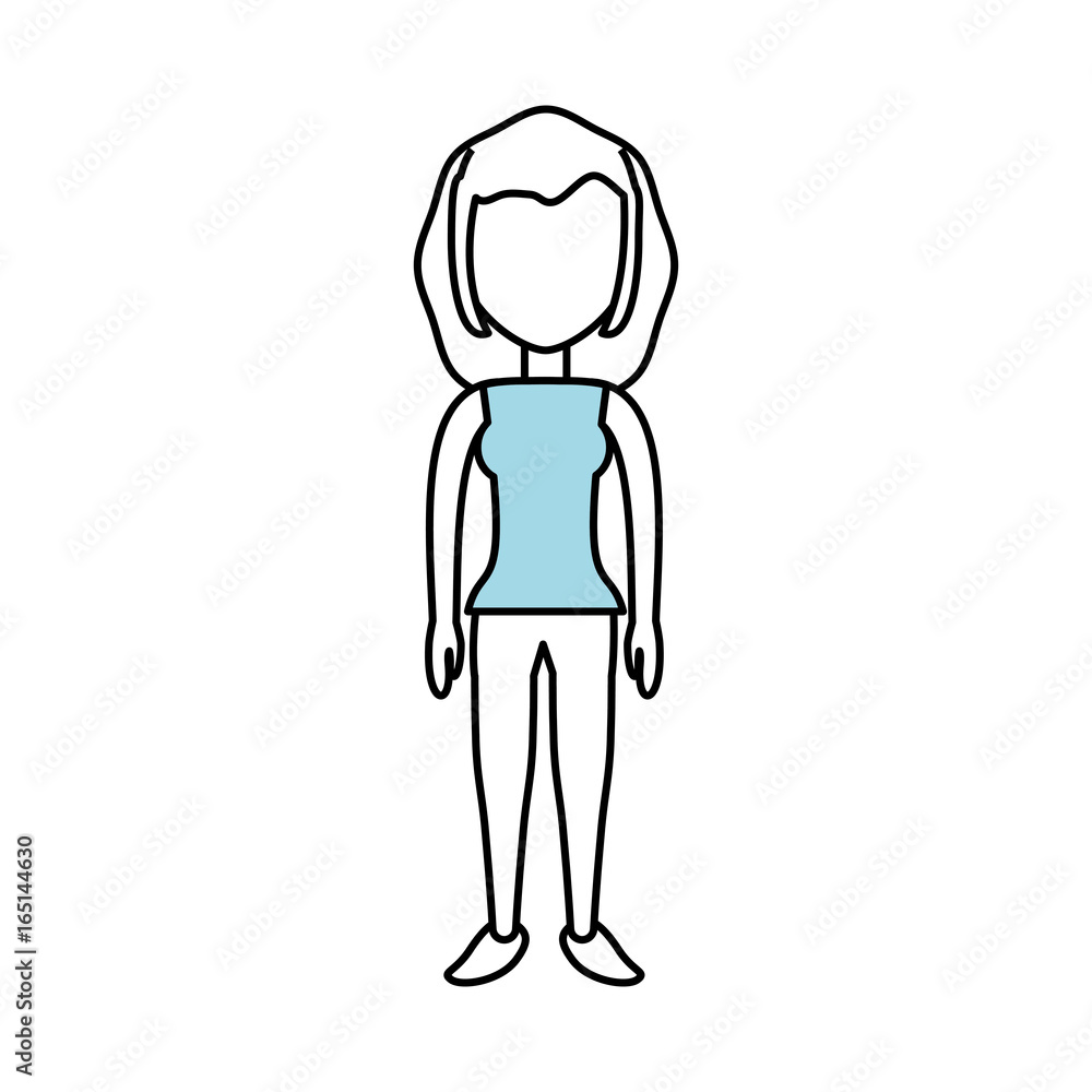 Young woman cartoon Young woman cartoon