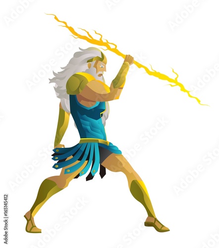 zeus jupiter greek roman god of the ray and the thunder