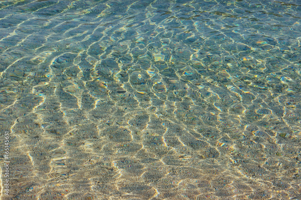 Texture of shallow water on a sunny day