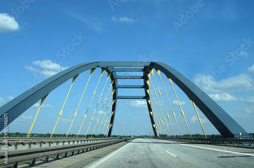 neue Autobahnbrücke auf der A14 photo