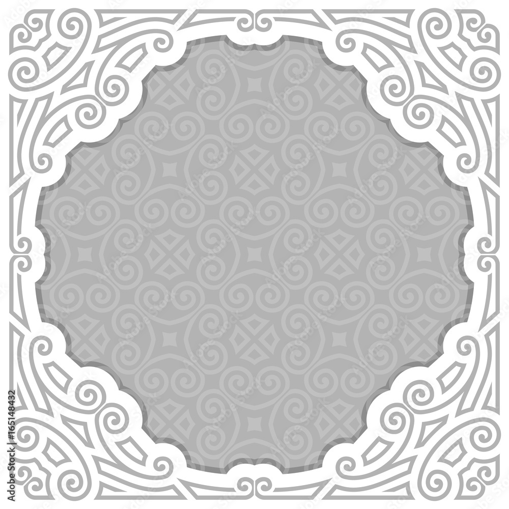 Vector Frame for photo or pictures: white vintage poster with Border and light decorative background, certificate with border and old ornament, frame with filigree victorian design, wedding invitation