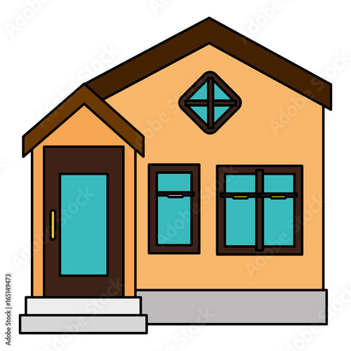 exterior house isolated icon vector illustration design