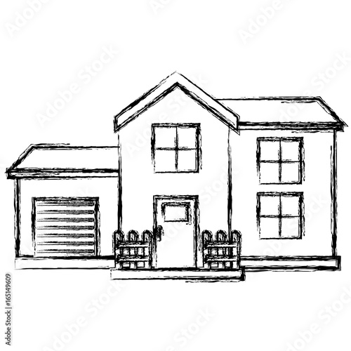 exterior house isolated icon vector illustration design