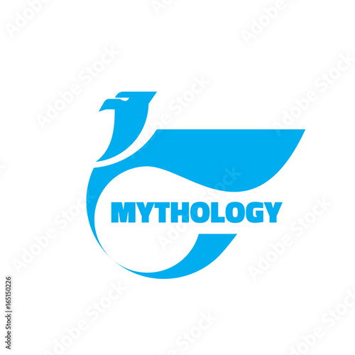 Mythology - vector logo template concept illustration. Eagle creative ancient sign. Abstract griffin heraldic symbol. Design element. 