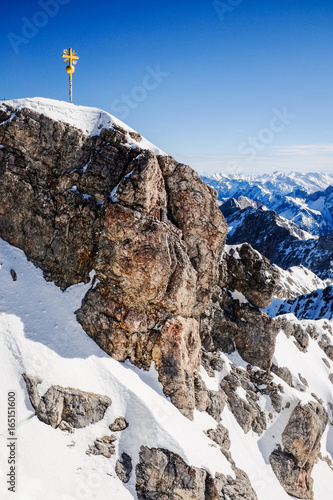 Beautiful Blue Sky at Zugspitze, Germany. 