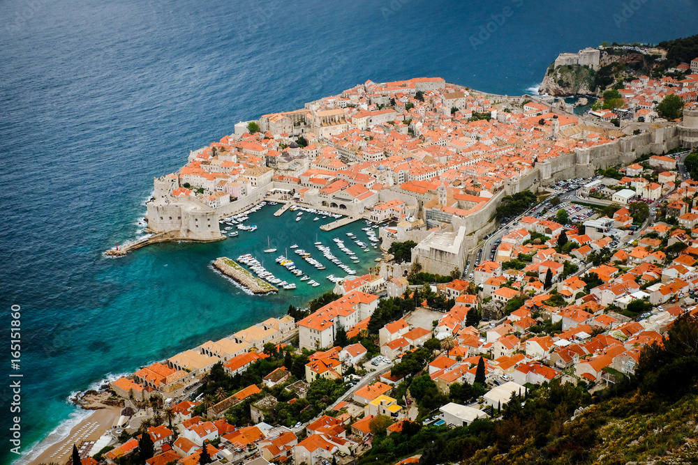 An Aerial View of The Old Town of Dubrovnik, Croatia. 