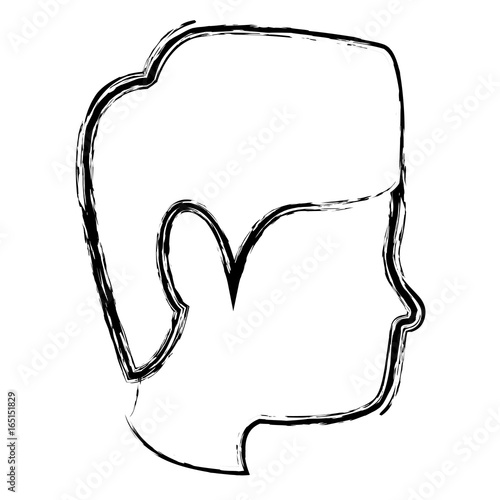 young man model avatar character vector illustration design